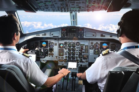 Airplane cockpit